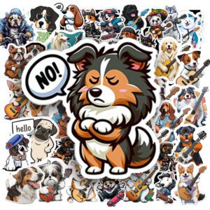 Bộ 50 Sticker Chó Chơi Đàn – Dành Riêng Cho Con Sen Yêu Âm Nhạc & Yêu Cún poster2 103