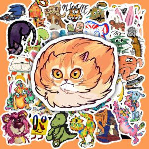 Bộ 50 Sticker Hoạt Hình Art – Cá Tính, Độc Đáo Cho Decor Laptop, Bình Nước, Sổ Tay poster2 140