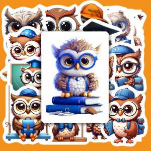 Bộ Sticker Cú Mèo Dễ Thương – Decor Xinh Cho Sổ Tay & Góc Học Tập poster2 166