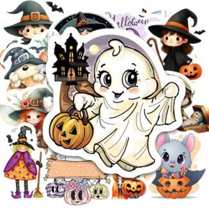 Bộ 25 Sticker Halloween 1 – Đáng Yêu, Vintage, Decor Halloween Dễ Thương poster2 193