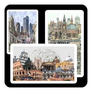 Bộ 25 Sticker Vintage – Cổ Điển, Tinh Tế, Decor Chill Bạn yêu thích phong cách vintage, cổ điển, Paris, các tòa nhà cổ poster2 197