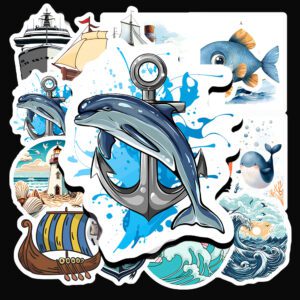 Bộ 50 Sticker Biển Đảo – Tươi Mát Mùa Hè, Decor Vali & Sổ Tay Cực Chill poster2 200