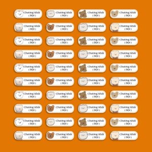 150 Sticker Tên Gấu Dễ Thương (3.3x1cm) – Dán Tên Cá Nhân Cho Bé, Học Sinh, Mầm Non