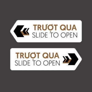 Decal Trượt Qua – Slide To Open – Hướng Dẫn Mở Cửa Rõ Ràng, Lịch Sự & Hiện Đại