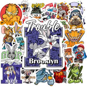 Bộ 50 Sticker Động Vật Graffiti – Cực Chất Cho Dân Streetwear, Skate, Decor Laptop, Bình Nước poster2 86