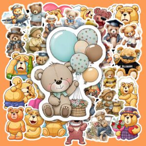 Bộ 50 Sticker Gấu Béo – Dễ Thương & Xinh Xắn Cho Decor Học Tập, Sổ Tay, Bình Nước poster3 119