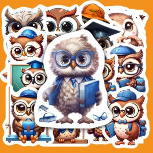 Bộ Sticker Cú Mèo Dễ Thương – Decor Xinh Cho Sổ Tay & Góc Học Tập poster3 146