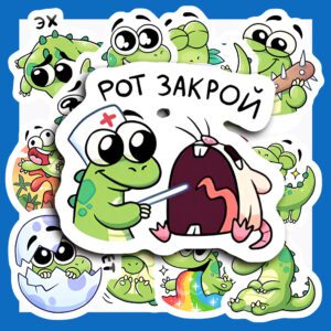 Bộ Sticker Cá Sấu – Dễ Thương, Tươi Vui Cho Planner & Decor poster3 154