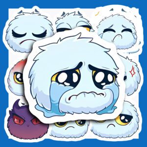 Bộ Sticker Cục Bông – Đáng Yêu, Chill, Siêu Hài Hước poster3 155