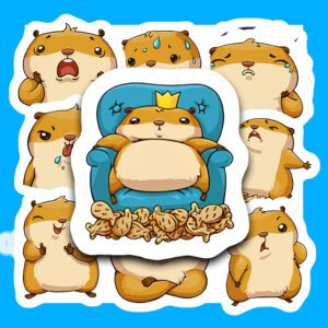 Bộ 25 Sticker Chuột Lang – Dễ Thương, Chill, Decor Mọi Góc Học Tập poster3 160