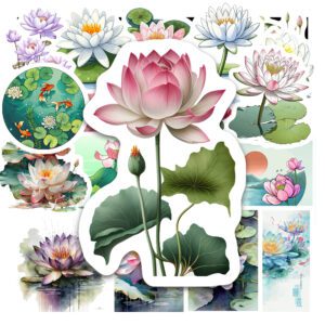 Bộ 25 Sticker Hoa Sen – Tinh Khiết, An Nhiên, Trang Trí Phong Thủy poster3 179