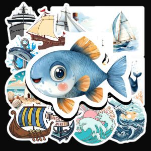 Bộ 50 Sticker Biển Đảo – Tươi Mát Mùa Hè, Decor Vali & Sổ Tay Cực Chill poster3 185
