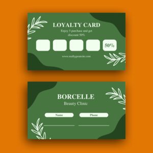 500 Card Tích Điểm Spa Màu Xanh Lá – Giải Pháp Tăng Khách Quay Lại Hiệu Quả Cho Clinic & Beauty Center