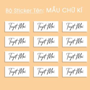 Bộ 150 Sticker Tên Mẫu Chữ Ký – Tinh Tế, Lịch Sự, Cá Nhân Hóa