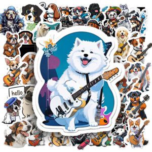 Bộ 50 Sticker Chó Chơi Đàn – Dành Riêng Cho Con Sen Yêu Âm Nhạc & Yêu Cún poster3 85