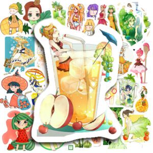 Bộ 50 Sticker Cô Gái Trái Cây – Dễ Thương & Tươi Mát Cho Góc Decor poster3 99