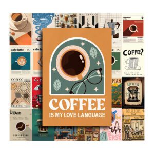 Bộ Sticker Cà Phê – Retro & Chill Cho Tín Đồ Coffee Decor poster4 146