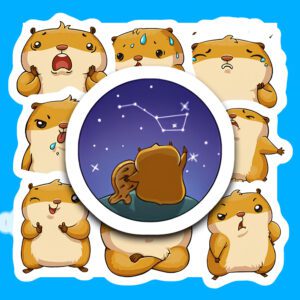 Bộ 25 Sticker Chuột Lang – Dễ Thương, Chill, Decor Mọi Góc Học Tập poster4 154