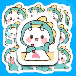 Bộ 42 Sticker Khủng Long – Dễ Thương, Tươi Vui, Decor Mọi Không Gian poster4 155