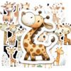 Bộ 25 Sticker Hươu Cao Cổ – Dễ Thương, Trẻ Trung, Decor Góc Học Tập poster4 173
