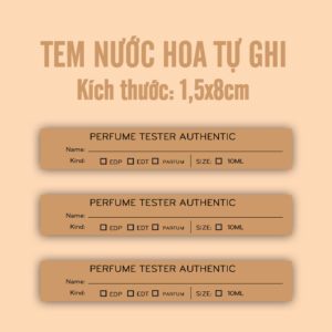 80 Tem Nước Hoa Tự Ghi Màu Nâu - PERFUME TESTER AUTHENTIC (1.5x8cm)
