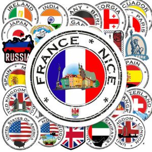 Bộ 50 Sticker Country – Quốc Kỳ & Biểu Tượng Quốc Gia Cho Tín Đồ Du Lịch poster4 65