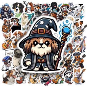 Bộ 50 Sticker Chó Chơi Đàn – Dành Riêng Cho Con Sen Yêu Âm Nhạc & Yêu Cún poster4 78