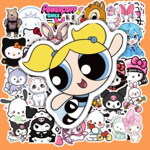 Bộ 60 Sticker Hoạt Hình Hỗn Hợp – Cute, Dễ Thương, Phù Hợp Decor Góc Học Tập & Làm Việc poster5 108