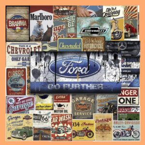Bộ 50 Sticker Vintage Garage – Phong Cách Retro Mỹ Cổ Điển Cho Garage & Decor poster5 123