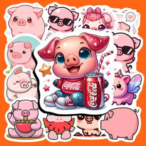 Bộ Sticker Heo Hồng – Dễ Thương Hết Nấc, Đem Lại Niềm Vui Mỗi Ngày poster5 132