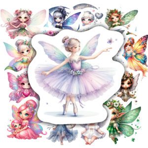 Bộ 25 Sticker Công Chúa – Dịu Dàng, Lung Linh, Tô Điểm Góc Học Tập poster5 150
