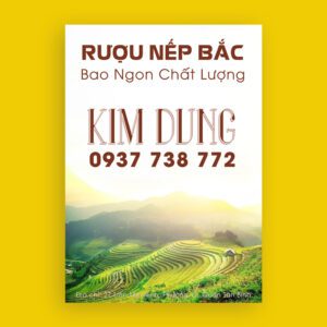 Tem Nhãn Rượu Nếp Bắc – Tối Giản, Sang Trọng, Gợi Hình Ảnh Vùng Cao