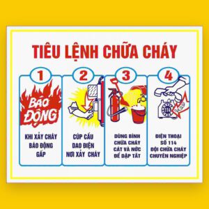 Poster Tiêu Lệnh Chữa Cháy – Trang Bị Kiến Thức Cơ Bản Khi Có Hỏa Hoạn