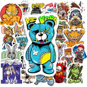 Bộ 50 Sticker Động Vật Graffiti – Cực Chất Cho Dân Streetwear, Skate, Decor Laptop, Bình Nước poster5 52