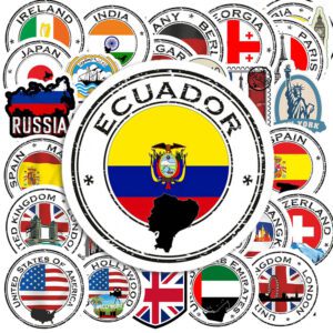 Bộ 50 Sticker Country – Quốc Kỳ & Biểu Tượng Quốc Gia Cho Tín Đồ Du Lịch poster5 56