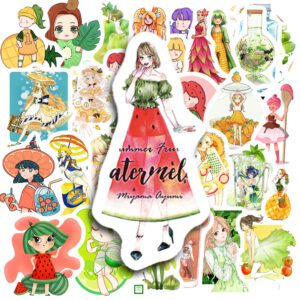 Bộ 50 Sticker Cô Gái Trái Cây – Dễ Thương & Tươi Mát Cho Góc Decor poster5 84