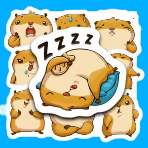 Bộ 25 Sticker Chuột Lang – Dễ Thương, Chill, Decor Mọi Góc Học Tập poster6 122