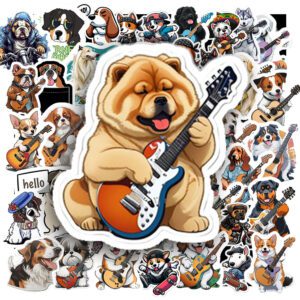 Bộ 50 Sticker Chó Chơi Đàn – Dành Riêng Cho Con Sen Yêu Âm Nhạc & Yêu Cún poster7 48