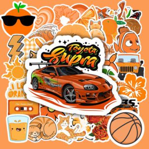 Bộ 50 Sticker Màu Cam – Tươi Sáng, Năng Động Cho Góc Decor poster7 89