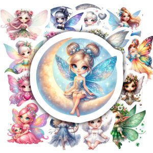 Bộ 25 Sticker Công Chúa – Dịu Dàng, Lung Linh, Tô Điểm Góc Học Tập poster8 129