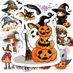 Bộ 25 Sticker Halloween 1 – Đáng Yêu, Vintage, Decor Halloween Dễ Thương poster8 136