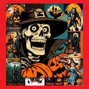 Bộ 50 Poster Halloween – Ma Mị, Retro, Cực Chill Trang Trí Mùa Lễ Hội poster8 18
