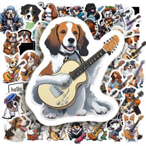 Bộ 50 Sticker Chó Chơi Đàn – Dành Riêng Cho Con Sen Yêu Âm Nhạc & Yêu Cún poster8 48