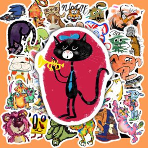 Bộ 50 Sticker Hoạt Hình Art – Cá Tính, Độc Đáo Cho Decor Laptop, Bình Nước, Sổ Tay poster8 84