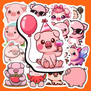 Bộ Sticker Heo Hồng – Dễ Thương Hết Nấc, Đem Lại Niềm Vui Mỗi Ngày poster9 105