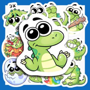 Bộ Sticker Cá Sấu – Dễ Thương, Tươi Vui Cho Planner & Decor poster9 108