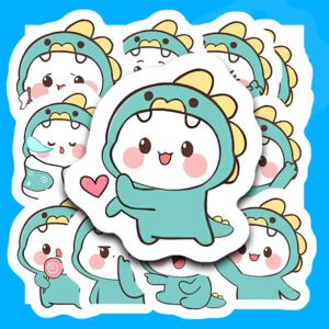 Bộ 42 Sticker Khủng Long – Dễ Thương, Tươi Vui, Decor Mọi Không Gian poster9 114