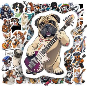 Bộ 50 Sticker Chó Chơi Đàn – Dành Riêng Cho Con Sen Yêu Âm Nhạc & Yêu Cún poster9 42