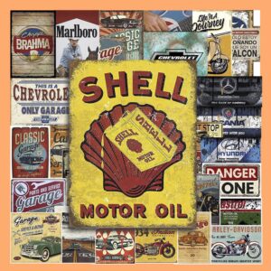 Bộ 50 Sticker Vintage Garage – Phong Cách Retro Mỹ Cổ Điển Cho Garage & Decor poster9 95