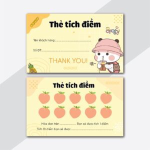 Bộ Thẻ Tích Điểm Hoạt Hình Dễ Thương – Giữ Chân Khách Hàng Bằng Sự Quan Tâm Nhỏ Nhất
